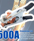 Heavy Duty 500A Welding Ground Clamp For Automotive Use Iron Electroplated Earth Clip with ergonomic handle