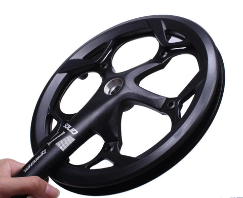 Beefy 130mm BCD 52T Bike Crankset With 165 170 172.5 175mm Crank Arms Forged 6061 T6 Alloy Black Finish Chainring Steel Option Replacement