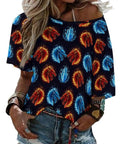Women Casual Tee With Stretchy Comfort Loose Fit Ice Fire Dragons Print Boat Neck Short Sleeve Top For Everyday Wear And Light Workouts