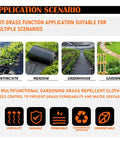 Application scenarios of Heavy Duty Woven Landscape Fabric Weed Barrier Ground Cover Geotextile Cloth for various gardens