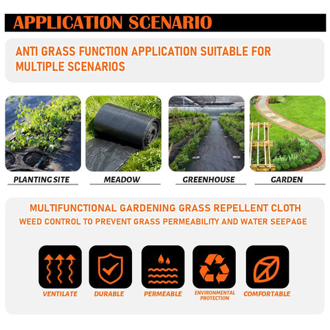 Application scenarios of Heavy Duty Woven Landscape Fabric Weed Barrier Ground Cover Geotextile Cloth for various gardens