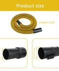 Direct Replacement Shop Vac Hose 1-7/8 Inch For 6-10 Gallon Wet Dry Vac Fits Standard Attachments, coiled with dimensions shown