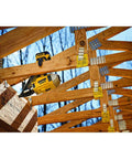 Tool Connect 20V Max Connector for Last Seen Location and Quick Jobsite Assignment on power tool in wooden framing