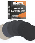Get This Fresh 120Pc 5 Inch Wet Dry Sanding Discs With No Holes For Assorted Grit From 400 To 3000 Ultra Fine To Handle Scratch Repair And Headlight Restoration On Your Ride Quick And Easy, featuring discs and packaging.