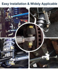 Beefy High Misalignment Spacer Heim Joint 5/8 To 1/2 Inch For Rod Ends, 8 Pack, Heavy Duty 1045 Steel Adapter installed on steering linkage