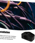 Knockout Quality High Voltage Cable Clamp Grips Wiring Harness Rock Solid For Distribution Box Wire Clutter Control And Dead Simple Electrical Routing Saves Real Time Effort In Black, installed on cables for easy maintenance.