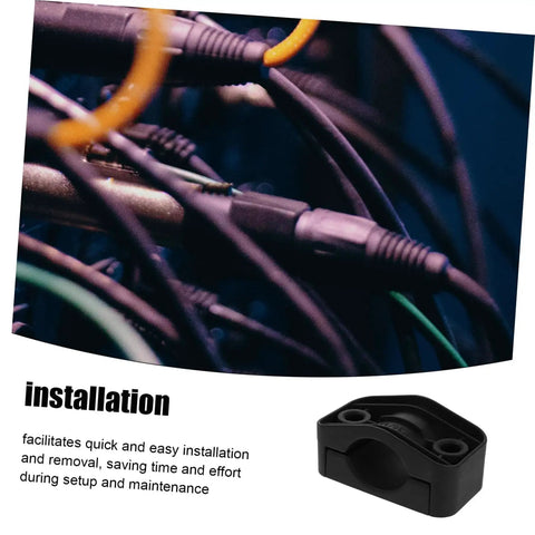 Knockout Quality High Voltage Cable Clamp Grips Wiring Harness Rock Solid For Distribution Box Wire Clutter Control And Dead Simple Electrical Routing Saves Real Time Effort In Black, installed on cables for easy maintenance.