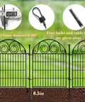 Tall Garden Dog Fence With Gate 36 Inches High 30.6 Feet Long 14 Panels Black Heavy Duty Metal Temporary Fence Outdoor Barrier