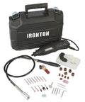 Pro Grade 107 Piece Rotary Multitool Kit With 35000 RPM Variable Speed Dial And All The Beast Mode Accessories for sanding and polishing.