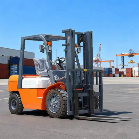 Heavy Duty Industrial Electric Pallet Jack And Forklift Truck For Warehouse Material Handling Pallet Transport Cargo Loading Factory Logistics Distribution Center Operations And Efficient Cargo Moves, orange forklift