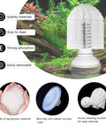 Upgraded Turtle Scrub Brush With Suction Cup For Glass Mounting Screws Tighten For A Firm Grip Slips Not Ideal Turtle Bath Accessory To Clean Back And Abdomen And Remove Dirt With Easy Clean Up. white PP TPR PVC brush with suction cup, tank wall mounted