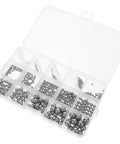 580-Piece Stainless Steel Bearing Balls Kit 1.0mm Through 10.0mm Portable Precision Balls For Mechanical And Industrial Use, Wear-Resistant, Easy-Storage Assortment Built For DIYers And Pros In The Shop, in compartment case