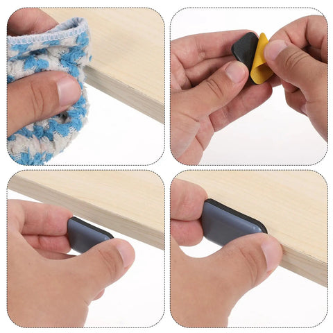 Installing Heavy Duty Self Adhesive Furniture Sliders For Carpets 16 Pack 1.4 By 1 Inch Rectangle Glide Pads on furniture leg