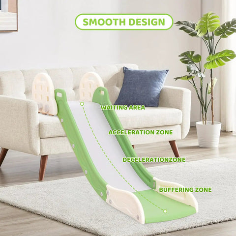 Built Tough Toddler Couch Slide For Bedroom And Family Room Safe Hdpe Indoor Play Ramp with smooth design and safety zones.