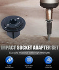 2026 Upgraded Low-Profile Impact Socket Adapter Set Lets You Get Into Tight Spots With Ease. 4-Piece Drive Reducer Kit Fits 1/4 To 3/8, 3/8 To 1/2, 1/2 To 3/4, And 3/4 To 1 Inch For Quick Fixes On Any DIY Project. low-profile chrome vanadium impact adapter set with drill and screw