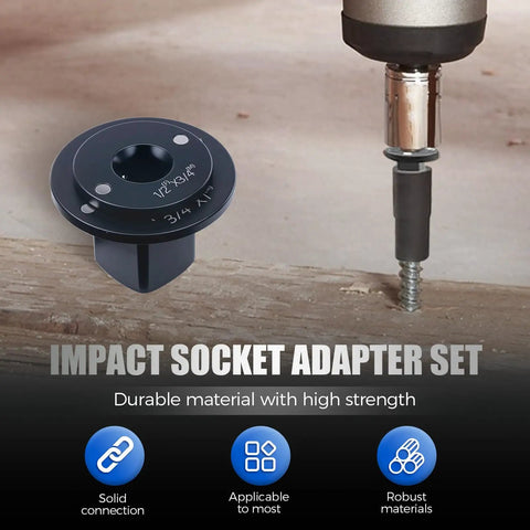 2026 Upgraded Low-Profile Impact Socket Adapter Set Lets You Get Into Tight Spots With Ease. 4-Piece Drive Reducer Kit Fits 1/4 To 3/8, 3/8 To 1/2, 1/2 To 3/4, And 3/4 To 1 Inch For Quick Fixes On Any DIY Project. low-profile chrome vanadium impact adapter set with drill and screw