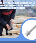 Heavy Duty Wood Lag Screws Kit Three Eighths Inch By Three Inches Hex Head Lag Bolts With Washers in wooden framework