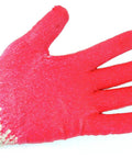 Bulk 300 Pairs String Knit Red Palm Latex Dipped Work Gloves, lightweight 10-gauge poly cotton blend, small to medium size.