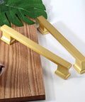 10 Pack 5 Inch Brushed Satin Brass Cabinet Handles For Dresser Drawers And Kitchen Cabinets With 5 Inch Hole Center