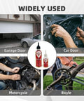 Door Hinge Lubricant 1 Oz No More Squeaks Squeaky Fix Lube used on garage door, car door, motorcycle, and bicycle