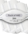 N95 Disposable Respirator 440 Pack, Individually Wrapped, 3 Panel Flat Fold Design For Easy Facial Movement, Keeps Eyewear From Fogging