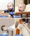 6.6Ft Silicone Edge Protector Strip For Baby Proofing used on desk, baby bed, table, and TV cabinet, shielding sharp corners.
