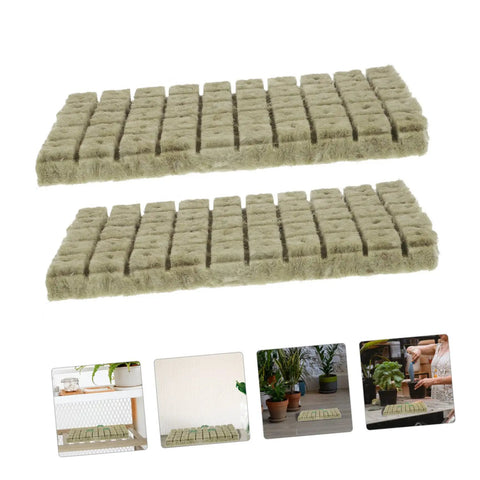 100 piece hydroponic starter plugs and fertilizer cubes for indoor grow systems, water absorbent nursery blocks