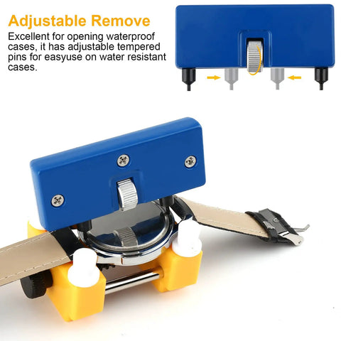 Watch Battery Replacement Toolkit With 9 Piece Essential Set Including Case Opener and Holder