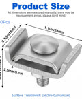 Galvanized Wire Connector Clips 100 Pack Heavy Duty Wall Cable Tray Holder with precise measurement details.