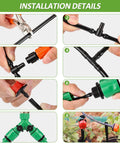 164Ft Drip Irrigation Kit for Gardens and Yards, Auto Watering System With 1/4 Inch Tubing, Adjustable Mist Nozzles installation steps