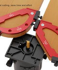 Killer DIY Router Radius Jig Set with red templates and black base for precise corner trimming and edge crafting.