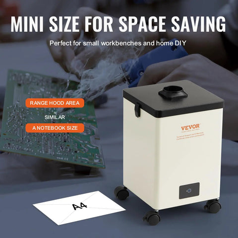 Solder Fume Extractor Pro Grade 150 Watt Power With 332 Cubic Meters Per Hour Airflow And Three Stage Filtration for DIY workbench