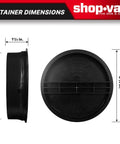2-Pack Reusable Large Wet And Dry Vacuum Cartridge Filter dimensions displayed with height and diameter measurements