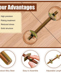 Real Deal M8 X 100Mm Countertop Connectors Kit featuring a heavy duty M8 fastener with nuts and washers on a wooden surface.