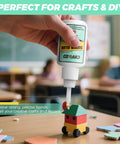 Hand applying Clear Quick Dry Cyanoacrylate Glue For Wood Plastic Metal Glass Ceramic Leather And More For DIY Projects on toy