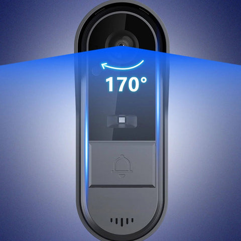 Smart Video Doorbell System With 1080P Camera, 4.3 Inch Display, Night Vision, IP65 Weatherproof, 170 Degree Wide Angle Lens