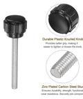 20 Pack M4 40Mm Knurled Knobs Thumb Screws for Quick Adjustments with 14Mm Black Plastic Round Heads zinc plated