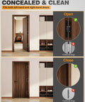 Heavy Duty Hidden Door Hinge Set With 6 Inch Concealed Hinges Three Way Adjustable for open and closed bookcase doors view