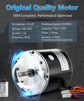 Heavy Duty Replacement Condenser Fan Motor 1/4 Hp At 850 Rpm 208 Through 230 Volt AC Blower with capacitor and wiring.