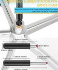 Universal Size Chair Cylinder Replacement, 4 Inch Stroke, Heavy Duty Gas Lift For Office Desk Chairs And Gaming Chairs, Hydraulic Piston Cylinder, Fits Most Chairs, Supports Up To 1000 Lbs, Easy Install, Class 3 close-up of measurement details showing diameter and length.