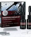 Upgraded Windshield Repair Kit DIY Friendly Pro Grade 40ml Nano Glass Repair Fluid 2x20ml includes resin and tools for car glass fixes