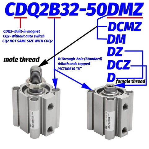Heavy Duty Air Pneumatic Cylinder Featuring A Rugged Rod End With Female Threading Built For Demanding Shop Floors Delivers Lightning Fast Cycling Plus Foolproof Mounting Lets You Crush Projects Daily Without Compromising On Durability