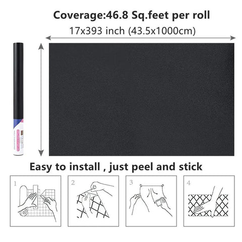 Matte Black Peel And Stick Wallpaper Roll That Gives Cabinets And Countertops A Fresh Waterproof Finish This Removable Self Adhesive Contact Paper Is Simple To Apply And Covers A Ton With Its Long Roll Made From Quality Pvc, installation steps shown