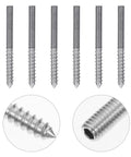 Premium M6x60 304 Stainless Steel Double Ended Hanger Bolts With Hex Socket Drive, six screws shown for furniture assembly.