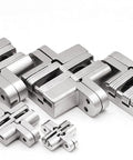 2 Pack Stainless Steel 304 Hidden Hinge With Silent Close, Invisible Mounting Folding Door Hinge for Wooden Doors, 13x45mm