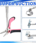 3 Piece Telescoping Magnet Pickup Tool Kit With Inspection Mirror And Dual Magnetic Grabbers for auto repair close-up