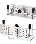 Hefty Aluminum Belt Sander Knife Jig featuring smooth adjustable angle grinding guide for zero friction tool sharpening.