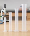 4 Pack Plastic Graduated Cylinders Thickened Clear Plastic With Hexagonal Spill Resistant Base For Precise Calibration In Kid Friendly Lab Learning Science Classroom Supplies Industrial Measuring, four sizes