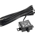 Black control box with knob and attached cable for Beefy 600W RMS Two Channel Marine Amplifier With 1200W Peak Bridgeable Micro Class D IPX67 Waterproof