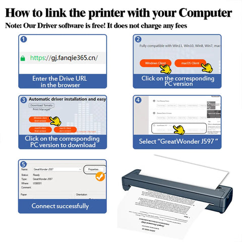 How to link the Inkless Wireless Tattoo Transfer Printer With Bluetooth And Usb C Hookup For Crisp A4 Stencils Battery Powered Portability Zero Headache Thermal Tech Straight Fire Setup Daily with a computer.